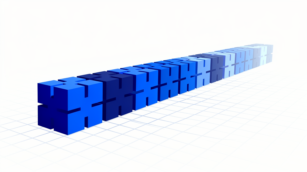 cobaltblauwe modules die samen een gestructureerd ERP-systeem vormen.Ineinandergreifende cobaltblaue Module, die ein struktu